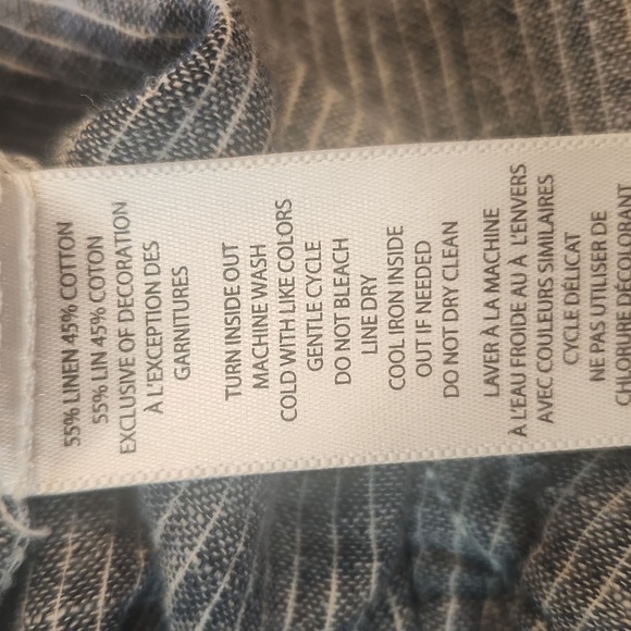 Beach Lunch Lounge Sleeveless Blue and White Striped Tunic. Size M. - Picture 6 of 6